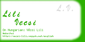 lili vecsi business card